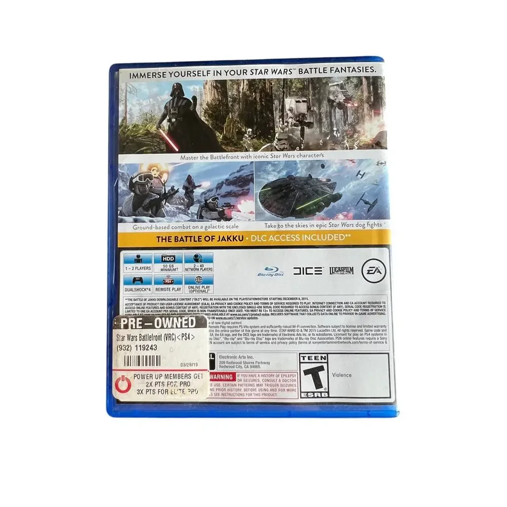 PS4 Star Wars Battlefront Video Game PlayStation 4